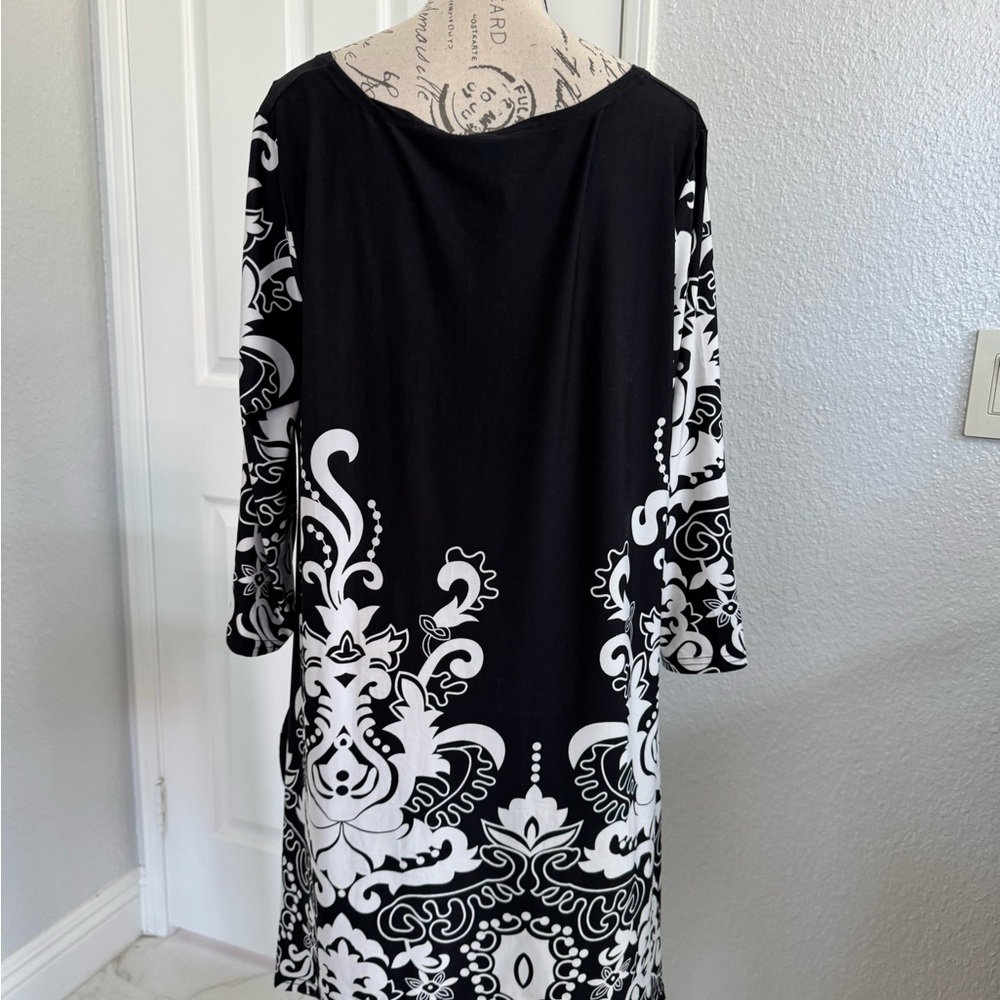 White Mark Charcoal and Ebony Blouse 1 - Picture 5 of 9
